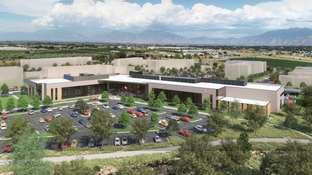 MTECH Payson building rendering drone view